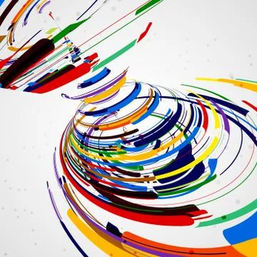 Futuristic abstract shape illustration Stock Illustration