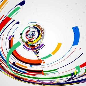 Futuristic abstract shape illustration Stock Illustration