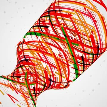 Futuristic abstract shape illustration Stock Illustration