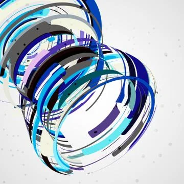 Futuristic abstract shape illustration Stock Illustration
