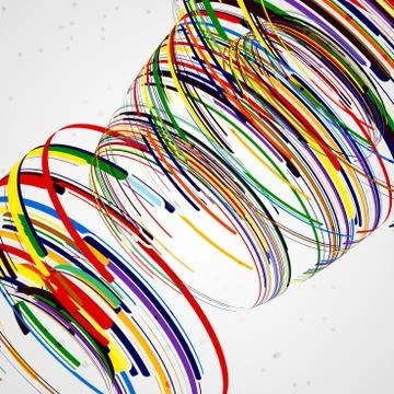 Futuristic abstract shape illustration Stock Illustration