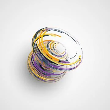 Futuristic abstract shape illustration Stock Illustration