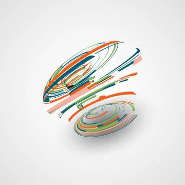 Futuristic abstract shape illustration Stock Illustration