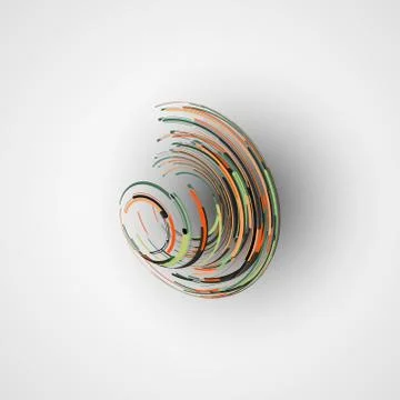 Futuristic abstract shape illustration Stock Illustration