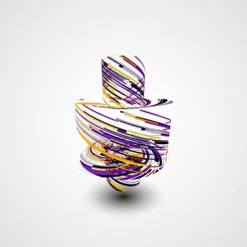 Futuristic abstract shape illustration Illustrazione stock