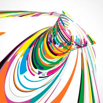 Futuristic abstract shape illustration Illustrazione stock