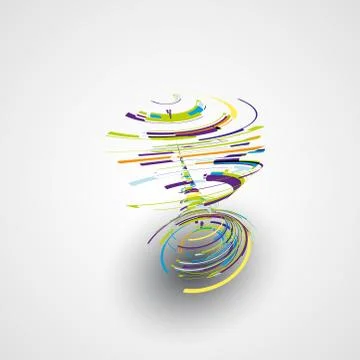 Futuristic abstract shape illustration Stock Illustration