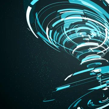 Futuristic abstract shape illustration Stock Illustration