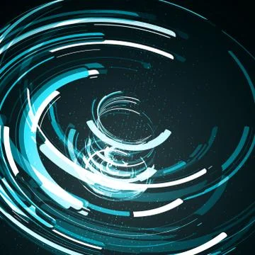 Futuristic abstract shape illustration Stock Illustration