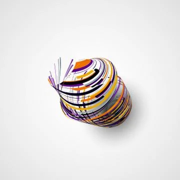 Futuristic abstract shape illustration Stock Illustration