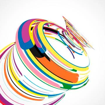 Futuristic abstract shape illustration Illustrazione stock