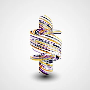 Futuristic abstract shape illustration Stock Photos