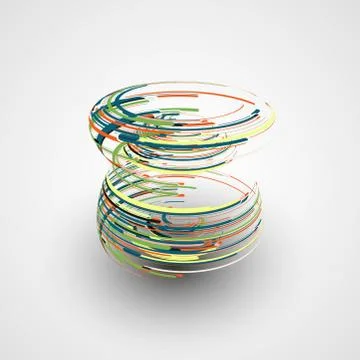 Futuristic abstract shape illustration Stock Photos