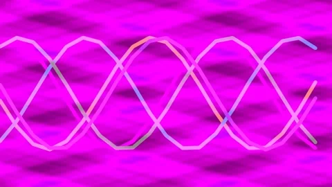 Futuristic abstract sine wave pattern looping energy flow for digital data .. Stock Footage 336539089