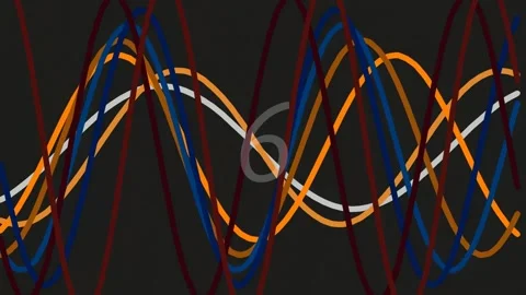 Futuristic abstract sine wave visualization of data technology and flowing .. Stock Footage 342205878