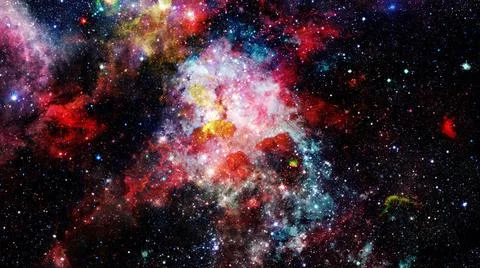 Futuristic abstract space background. Elements of this image furnished by ... Foto stock
