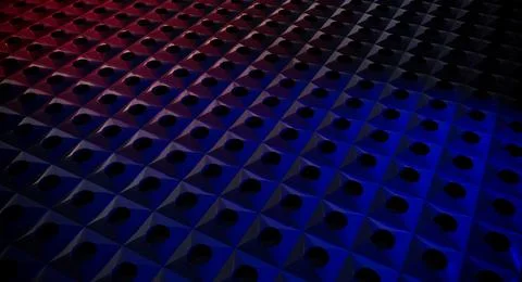Futuristic Abstract Surface with Red and Blue Lights Фото