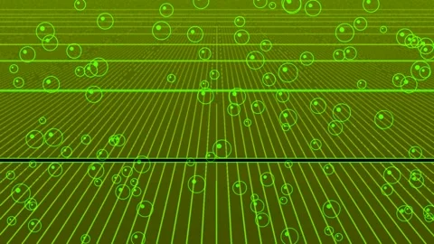 Futuristic abstract tech background with flowing golden nodes and energy li.. Stock Footage 336772537