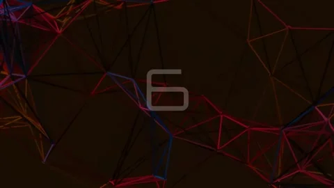 Futuristic abstract tech display with glowing number nine on dark geometric.. Stock Footage 342205876