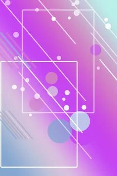Futuristic abstract tech layout with translucent rectangles, neon lines, an.. Stock Illustration