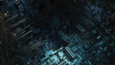 Futuristic abstract technology background with intricate circuit patterns Stock Illustration