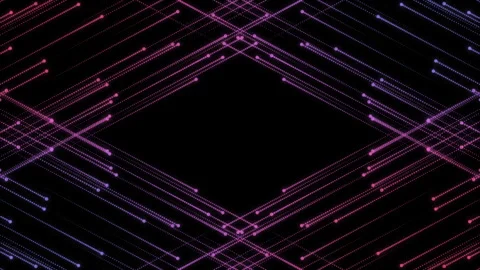 Futuristic abstract technology cyberspace background. Digital data line Vídeo Stock 327255214