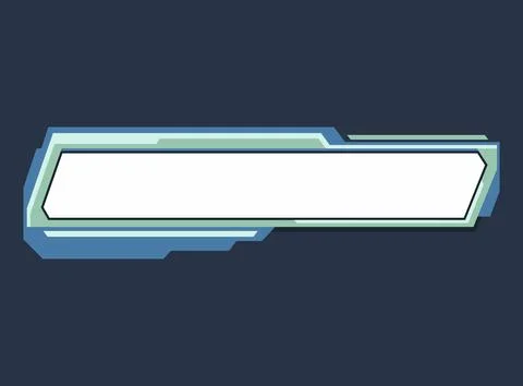 Futuristic abstract title banner lower third gaming, tech, streaming broadc.. Stock Illustration