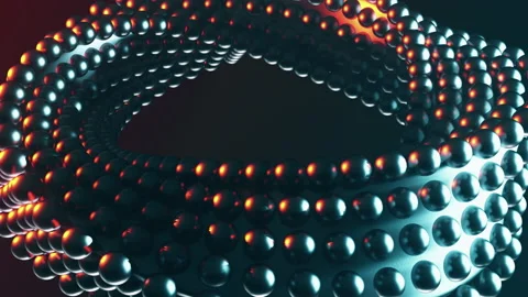 Futuristic abstract twisted geometry spinning in a seamless loop. Alpha and Z Stock Footage 131113886
