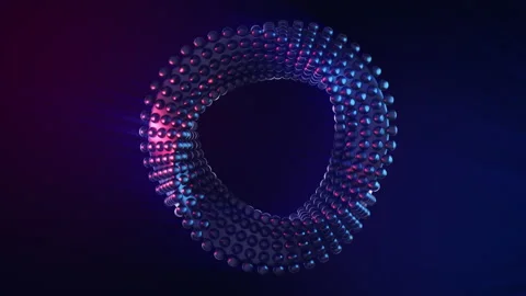 Futuristic abstract twisted geometry spinning in a seamless VJ loop. Hypnotic Stock Footage 131324678