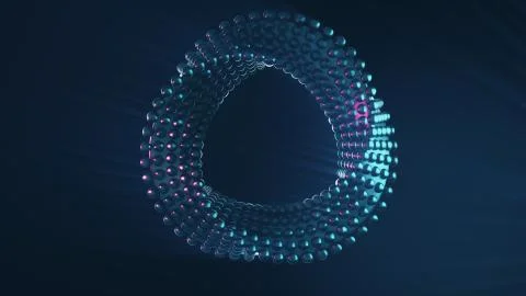 Futuristic abstract twisted geometry spinning in a seamless VJ loop. Hypnotic Stock Illustration