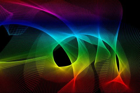 Futuristic abstract wave background with luminous digital ribbon motion Illustration