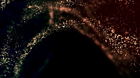 Futuristic abstract waves glowing grid curves dynamic flowing Stock Footage 249059584