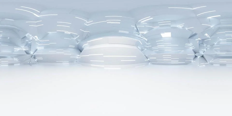 Futuristic abstract white technology concept science fiction design building Ilustración de archivo