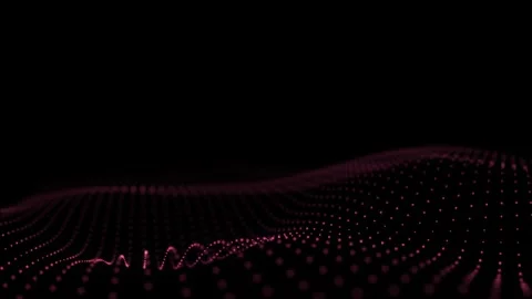 Futuristic abstraction red light waves on a dark background in 4K Stock Footage 330592849