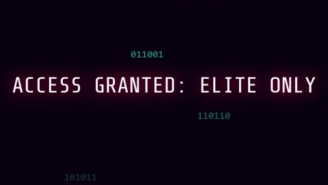 Futuristic access granted typography animation on dark background for Vídeos de archivo 336472052