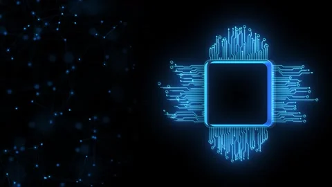 Futuristic AI Accelerator Chip Cloud Computing Hardware 動画素材 341358045