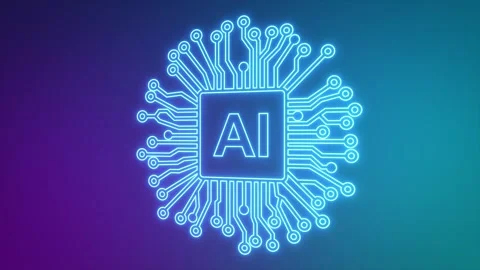 Futuristic AI Brain Circuit with Glowing Neural Connections and Cyber Tech Stock Footage 302560993