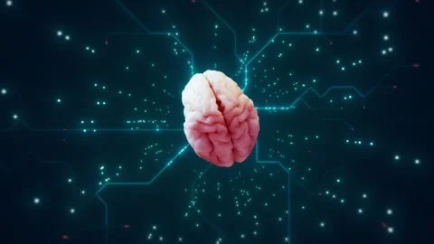 Futuristic AI Brain Technology Background Stock Footage 327441591