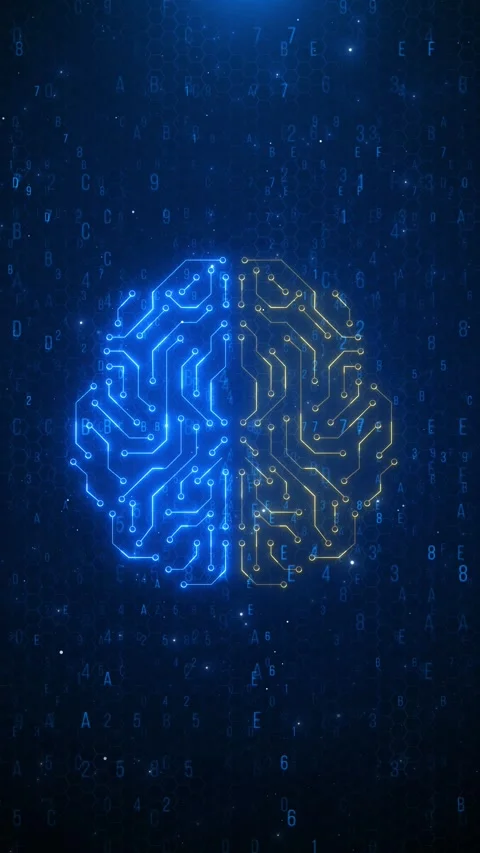 Futuristic AI chip artificial intelligence and neural computing systems. Big Stock Footage 312579871