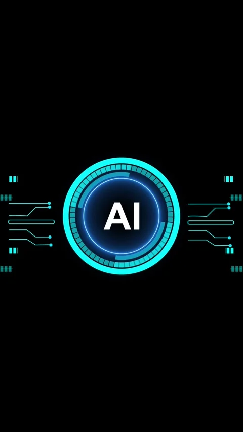 Futuristic AI Concept with Glowing Circuit Design Stock Footage 337462698