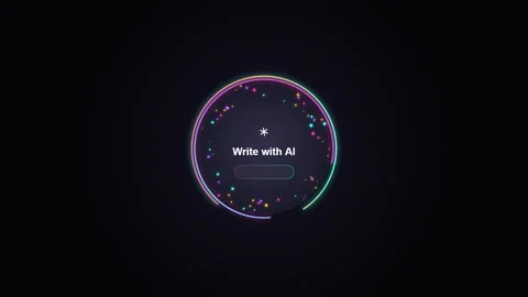 Futuristic AI Core Orb with Glowing Neon Rings Tech Loop Background Stock-Footage 341836628