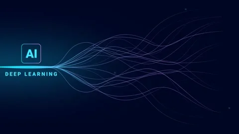 Futuristic AI Deep Learning Neural Network Animation Stock Footage 317693144
