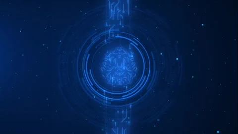 Futuristic AI Digital Data moving on Circuit Board Future AI tech machine Stock Footage 312023428