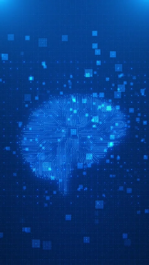 Futuristic AI Digital Data moving on Circuit Board Future AI tech machine Stock Footage 313682455
