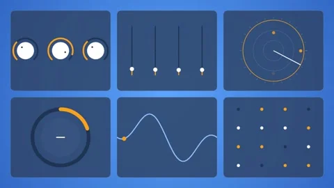 Futuristic AI HUD Dashboard UI Telemetry Motion Graphic Loop Stock Footage 341313445