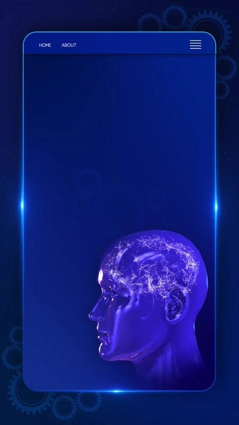 Futuristic AI human face data points and binary code, machine learning, automati Stock Footage 341884950