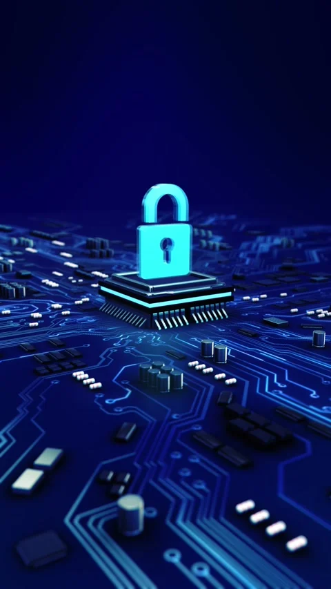 Futuristic AI, IOT chip on circuit board Advanced Mobile Microprocessor Connecti Stock Footage 341903231