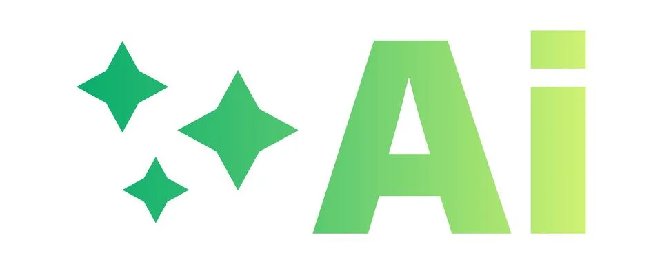 Futuristic AI Logo Design with Gradient for Modern Technology and Innovation Stock-Illustration