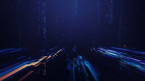 Futuristic AI Neural Network and Big Data Processing Background Stock Footage 332188151