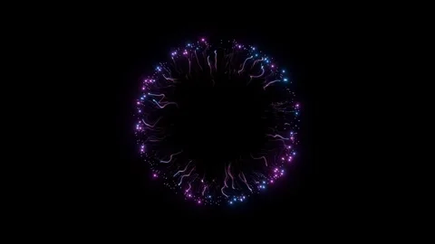 Futuristic AI Neural Network Eye With Fiber Optic Particles 스톡 동영상 342631062